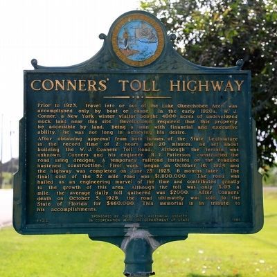 Conners’ Toll Highway Marker image. Click for full size.