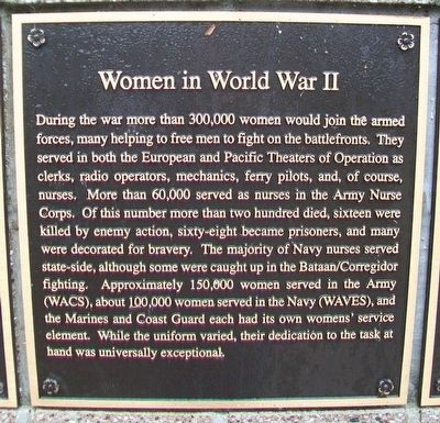 Women in World War II Marker image. Click for full size.