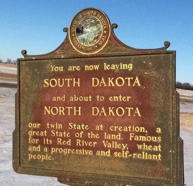 South Dakota Marker Reverse image. Click for full size.