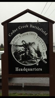 Cedar Creek Battlefield Fountation Visitor Center Sign image. Click for full size.