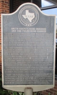 Smith County Rose Industry Marker image. Click for full size.