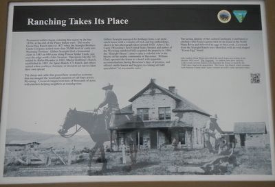 Ranching Takes Its Place Marker. Click for full size. Ranching Takes Its Place Marker image. Click for full size.