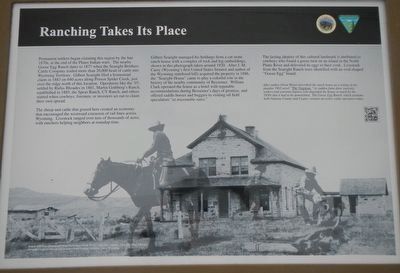 Ranching Takes Its Place Marker image. Click for full size.