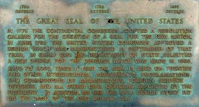 The Great Seal of the United States Marker image. Click for full size.