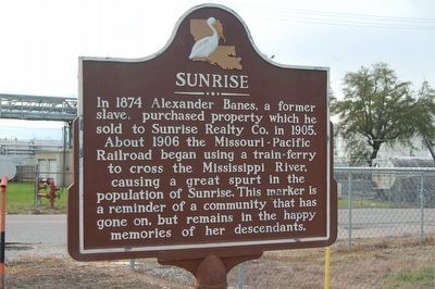 Sunrise Marker (Side A). Click for full size. Sunrise Marker (Side A) image. Click for full size.