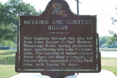 Metairie And Gentilly Ridges Marker image. Click for full size.
