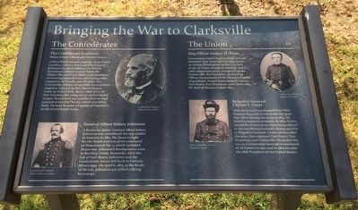 Bringing the War to Clarksville Marker image. Click for full size.