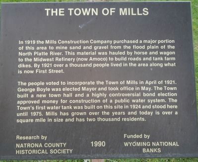 The Town of Mills Marker. Click for full size. The Town of Mills Marker image. Click for full size.