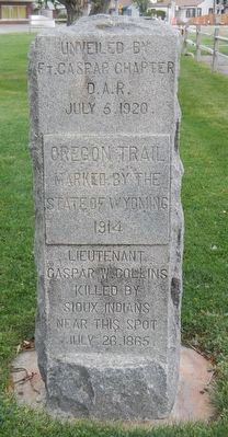 Oregon Trail Marker. Click for full size. Oregon Trail Marker image. Click for full size.