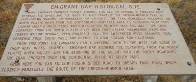 Emigrant Gap Historical Site Marker image. Click for full size.