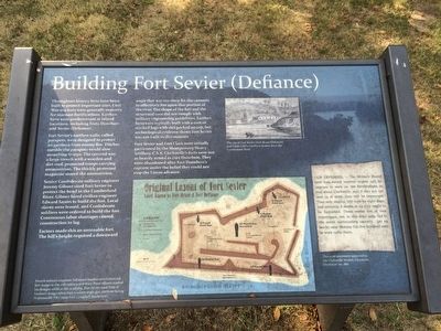 Building Fort Sevier (Defiance) Marker image. Click for full size.