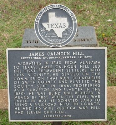 James Calhoun Hill Marker. Click for full size. James Calhoun Hill Marker image. Click for full size.