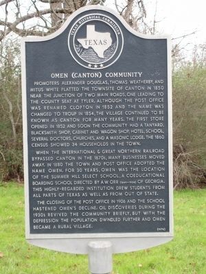 Omen (Canton) Community Marker. Click for full size. Omen (Canton) Community Marker image. Click for full size.