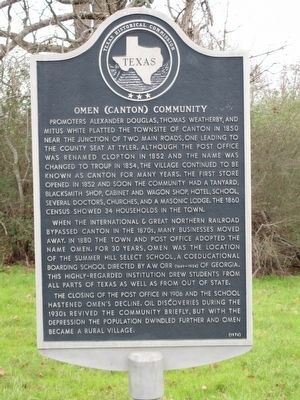 Omen (Canton) Community Marker image. Click for full size.