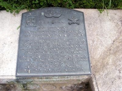 80th Airborne Antiaircraft Battalion, 82nd Airborne Div. U.S. Army Marker. Click for full size. 80th Airborne Antiaircraft Battalion, 82nd Airborne Div. U.S. Army Marker image. Click for full size.