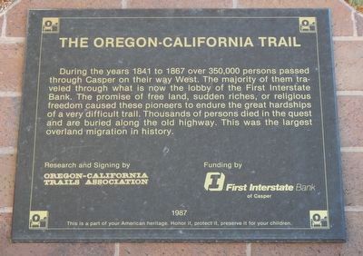 Oregon-California Trail Marker image. Click for full size.