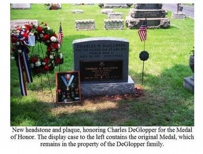 PFC Charles DeGlopper Grave Marker-Replaces old marker image. Click for full size.