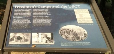 Freedmen's Camp and the USCT Marker. Click for full size. Freedmen's Camp and the USCT Marker image. Click for full size.