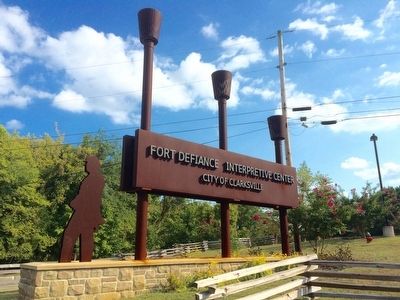 Fort Defiance Interpretive Center entrance sign.. Click for full size. Fort Defiance Interpretive Center entrance sign. image. Click for full size.