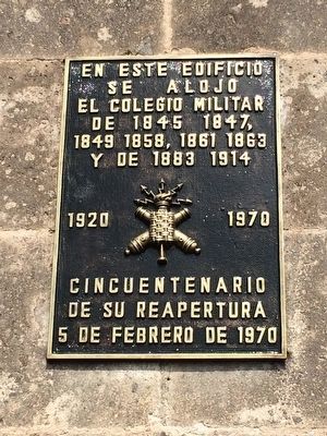 The Military College of Mexico Marker image. Click for full size.