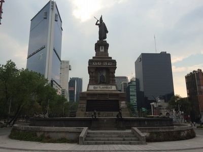 Monument to Cuauhtémoc and His Warriors Marker. Click for full size. Monument to Cuauhtémoc and His Warriors Marker image. Click for full size.