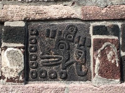 The Ehécatl glyph on the Calendar Temple. Click for full size. The Ehécatl glyph on the Calendar Temple image. Click for full size.