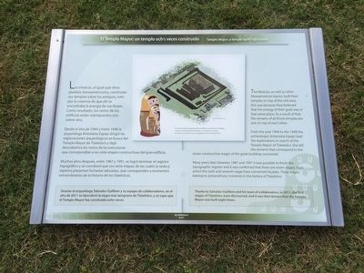 Templo Mayor: a temple built eight times Marker. Click for full size. Templo Mayor: a temple built eight times Marker image. Click for full size.