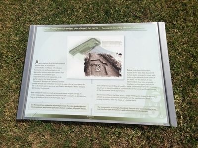 Tzompantli altar (“flag of heads”) of the north Marker image. Click for full size.