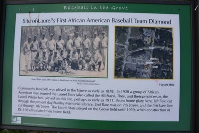 Baseball in the Grove Marker image. Click for full size.