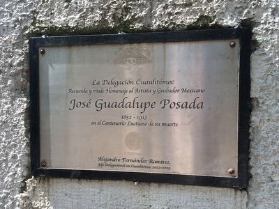 José Guadalupe Posada Marker. Click for full size. José Guadalupe Posada Marker image. Click for full size.