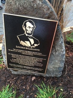 Lincoln in Lafayette Marker image. Click for full size.