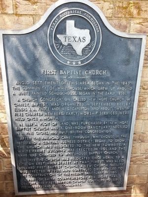 First Baptist Church of Whitehouse Marker image. Click for full size.