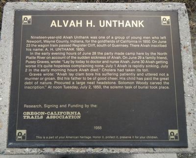 Alvah H. Unthank Marker image. Click for full size.