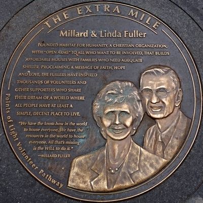Millard and Linda Fuller Marker. Click for full size. Millard and Linda Fuller Marker image. Click for full size.