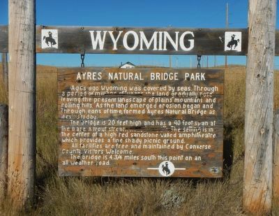 Ayres Natural Bridge Park Marker. Click for full size. Ayres Natural Bridge Park Marker image. Click for full size.