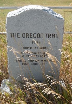 The Oregon Trail Marker. Click for full size. The Oregon Trail Marker image. Click for full size.