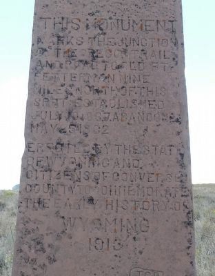 Junction of the Oregon Trail Marker. Click for full size. Junction of the Oregon Trail Marker image. Click for full size.