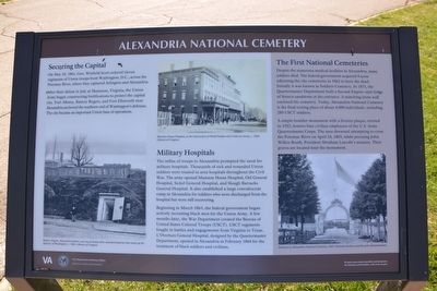 Alexandria National Cemetery Marker. Click for full size. Alexandria National Cemetery Marker image. Click for full size.