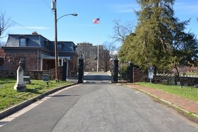 Current day entrance to Alexandria National Cemetery. Click for full size. Current day entrance to Alexandria National Cemetery image. Click for full size.