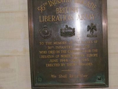 Notre Dame Cathedral-Memorial to the 56th Infantry Brigade-British Liberation Army image. Click for full size.