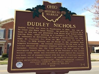 Dudley Nichols Marker image. Click for full size.