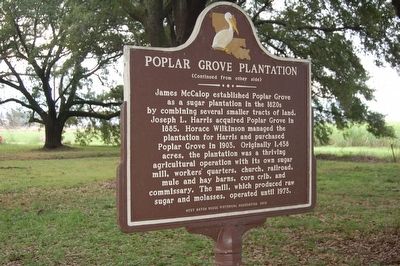 Poplar Grove Plantation Marker image. Click for full size.