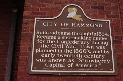 City Of Hammond Marker image. Click for full size.