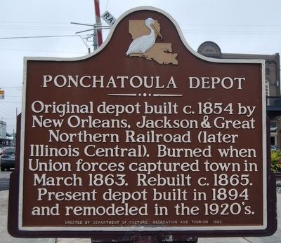 Ponchatoula Depot Marker image. Click for full size.
