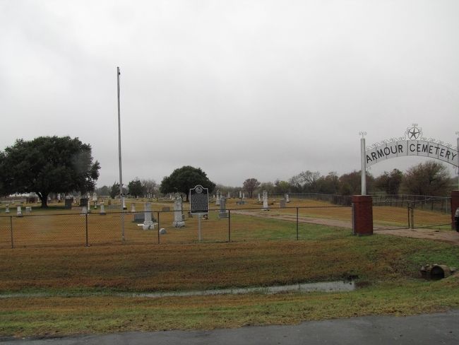 Armour Cemetery with Marker image. Click for full size.