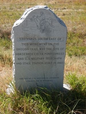 Horseshoe Creek Pony Express Station Marker image. Click for full size.