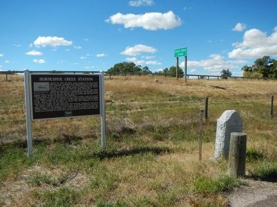 Horseshoe Creek Pony Express Station Marker image. Click for full size.