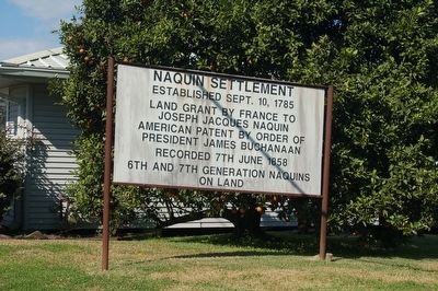 Naquin Settlement Marker. Click for full size. Naquin Settlement Marker image. Click for full size.