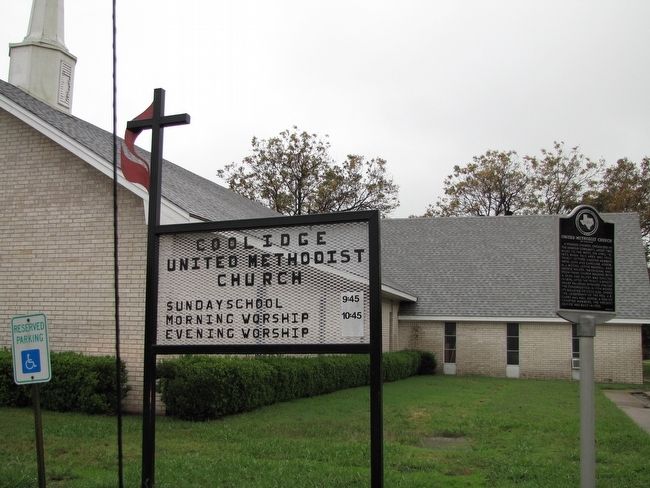 United Methodist Church of Coolidge and Marker image. Click for full size.