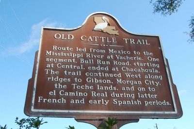 Old Cattle Trail Marker image. Click for full size.